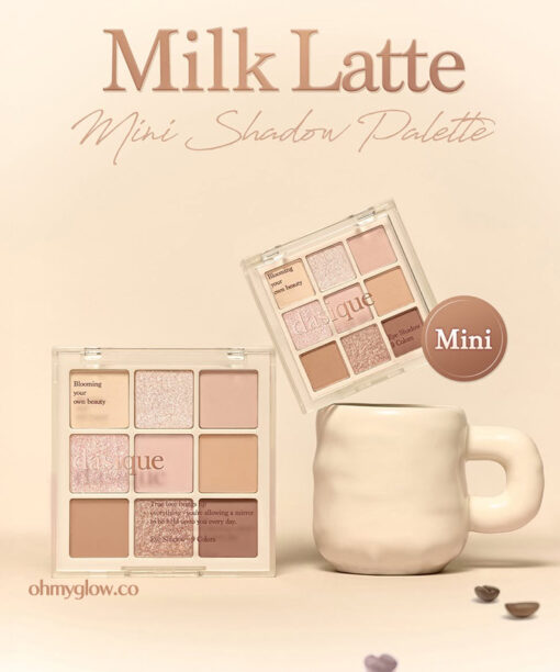 〖新出限量可愛mini版！〗Olive Young 年度銷量 🏆 韓國 dasique Shadow palette #07 Milk Latte 9色眼影盤 ☕07牛奶拿鐵(正裝 / mini版) - 2種選擇