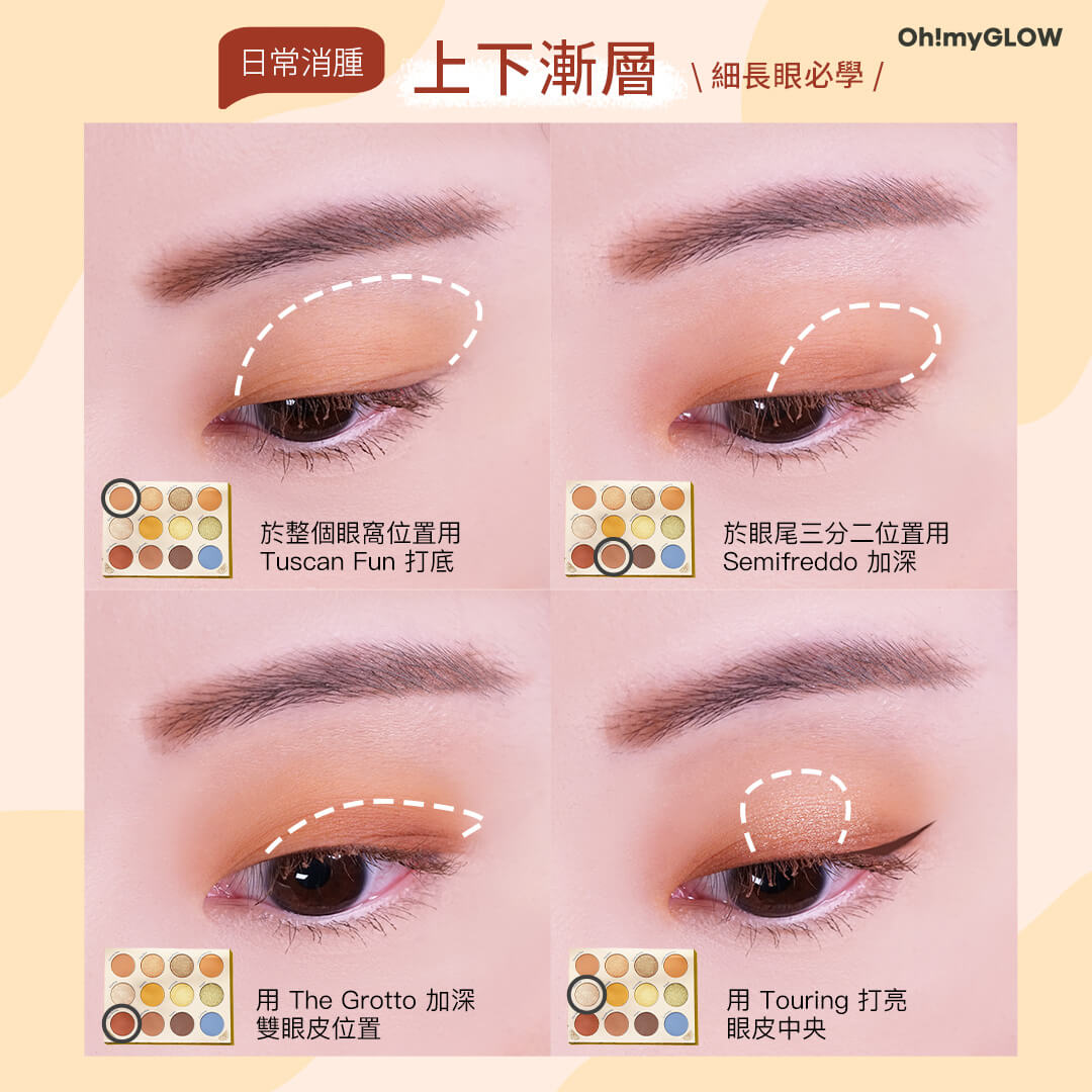化妝新手必看!無腦漸層眼影畫法大公開!上下漸層 #日常消腫 細長眼必學