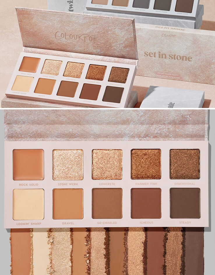 ColourPop Set In Stone Palette 10色暖裸色系眼影盤