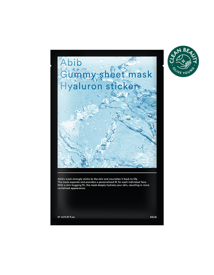 Abib Gummy Sheet Mask Hyaluron Sticker 香口膠透明質酸保濕面膜 一盒10片