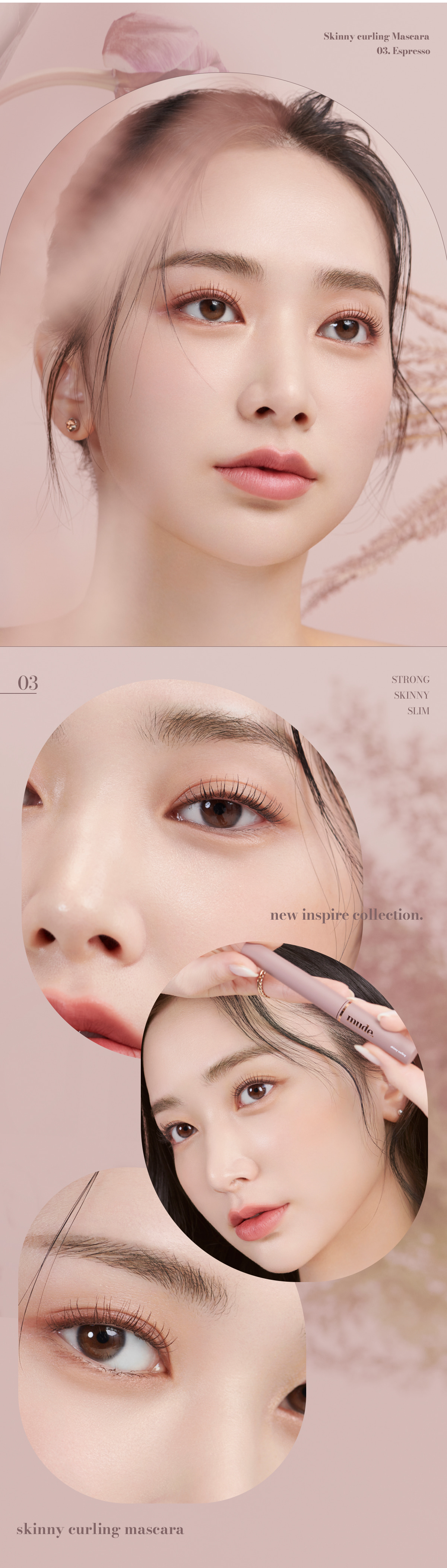韓國 Mude 新款 Inspire Skinny Curling & Multi-fixer Mascara 極細捲翹睫毛膏/眉睫打底定型膏 - 7款選擇