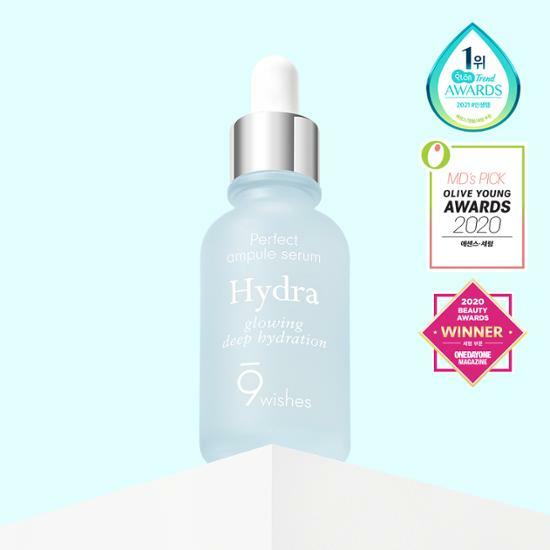6冠之王！速效保濕💦韓國 9wishes Hydra Amplue Ⅱ 椰子🥥水凝保濕安瓶精華 - 30ml