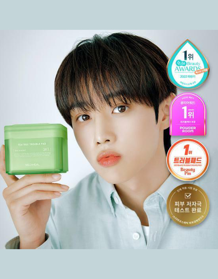 粉刺暗瘡肌～韓國 MEDIHEAL Tea Tree Trouble Pad 茶樹鎮靜🌿抗炎減紅護膚棉片 - 100片