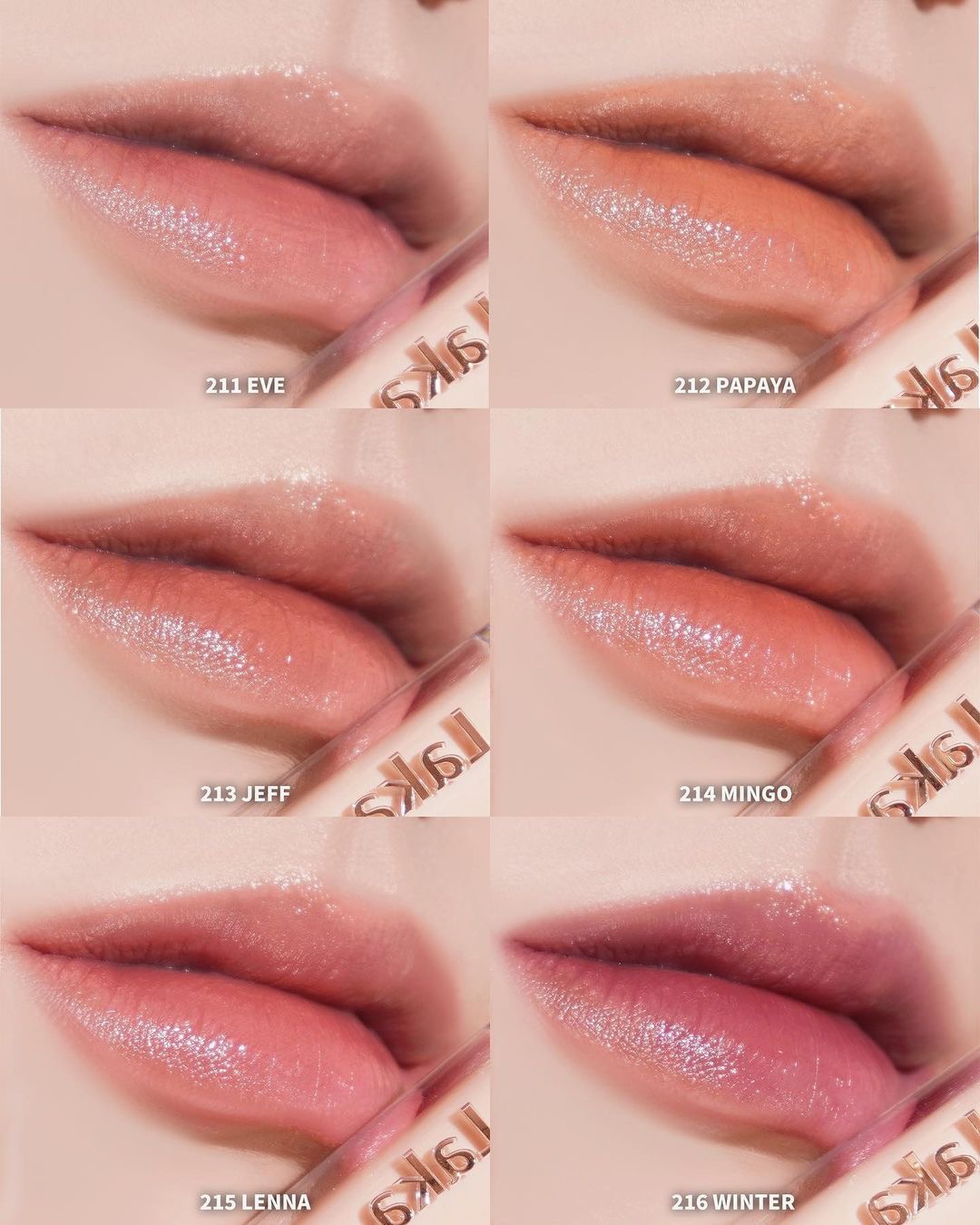 23秋冬新色 新品話題作!韓國 Laka Bonding Glow Lipstick 果凍潤澤純素唇膏 - 16色選擇