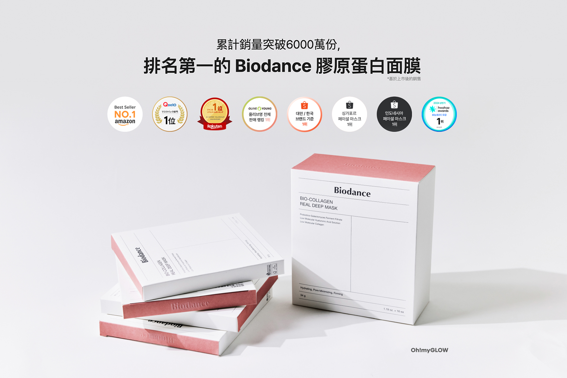 OliveYoung銷量NO.1~韓國 Biodance Bio-Collagen Real Deep Mask 超低分子生物膠原蛋白收毛孔緊緻保濕水凝膠深層面膜 - 兩款選擇