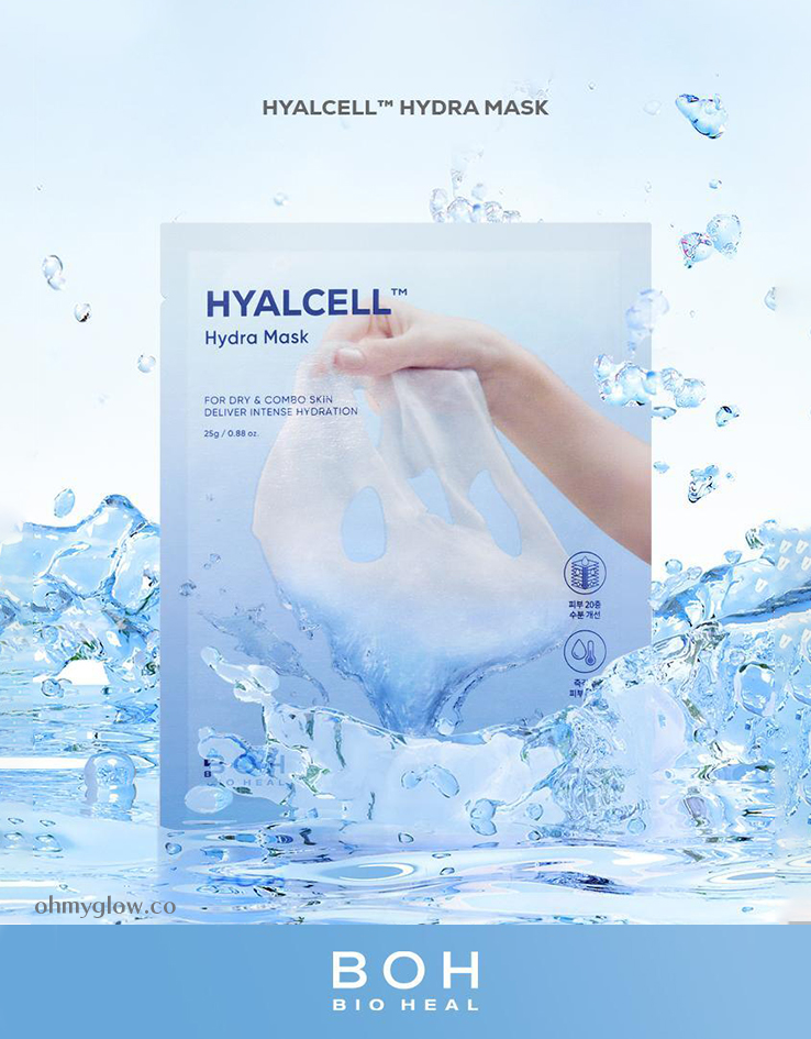 20層保濕💦 韓國 BioHeal Boh Hyalcell Hydra Mask 專利Hyalcell第3代納米透明質酸高效保濕降溫面膜 - 2種選擇