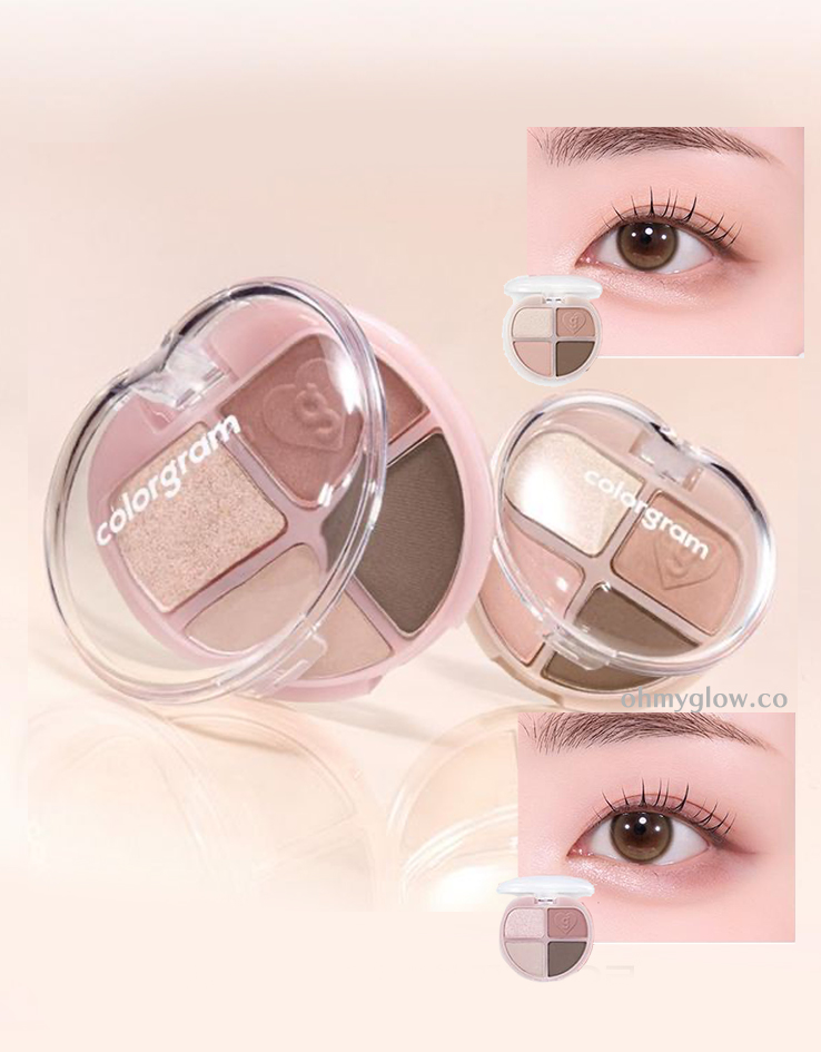 韓國平價彩妝 Colorgram TINTIN DORY Eyeshadow Palette 4色眼影盤(#01-08) - 8色調選擇
