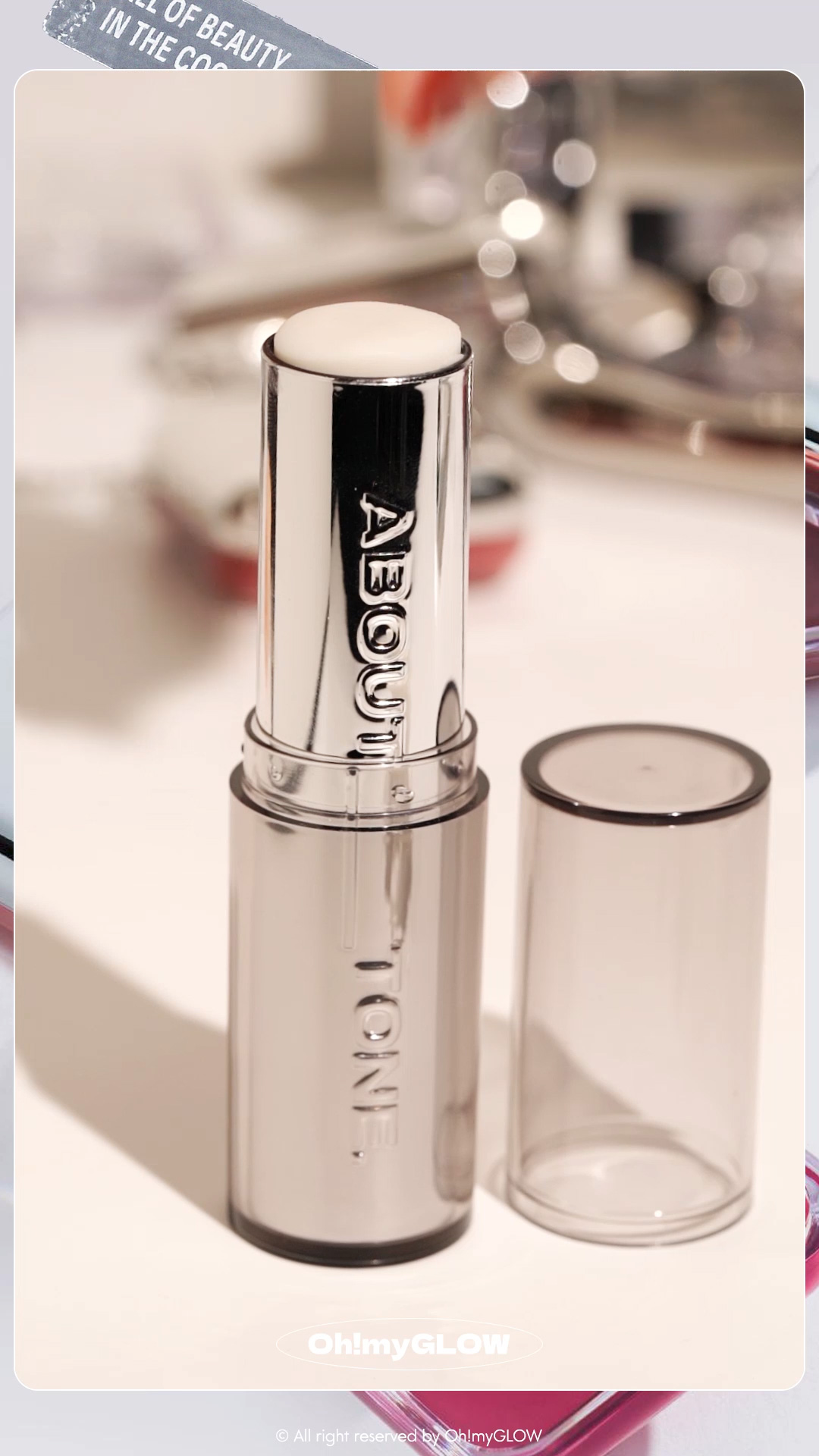 2024銀色好物合集 閃閃bling bling鏡面有質感又實用~ 個性女生請留步 About Tone Blur Lasting Stick Primer 柔焦霧化毛孔持久妝前棒