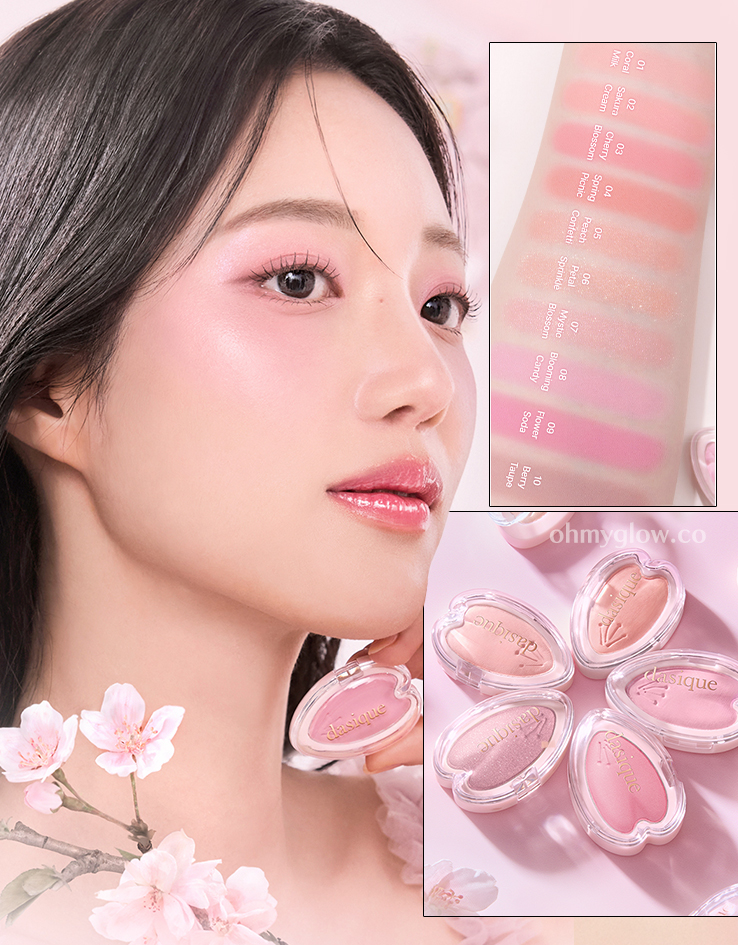 韓國 Dasique #Pink Blossom 系列 Blooming Single Shadow 限量花瓣單色眼影 - 10色選擇