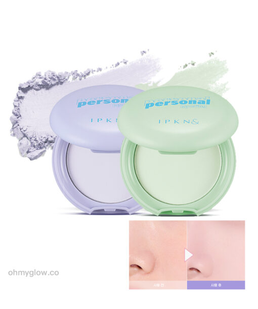 韓國 IPKN Personal Tone Correcting Blur Pact 個人色彩修正膚色柔膚粉餅 (綠色去紅/紫色去黃) - 2色調選擇