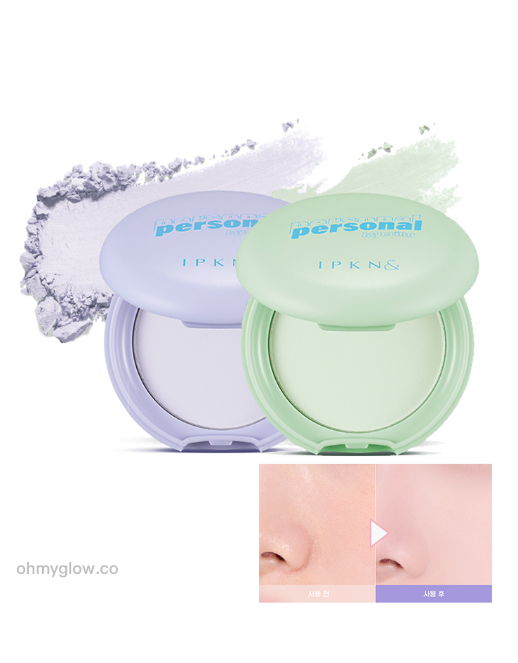 韓國 IPKN Personal Tone Correcting Blur Pact 個人色彩修正膚色柔膚粉餅 (綠色去紅/紫色去黃) - 2色調選擇