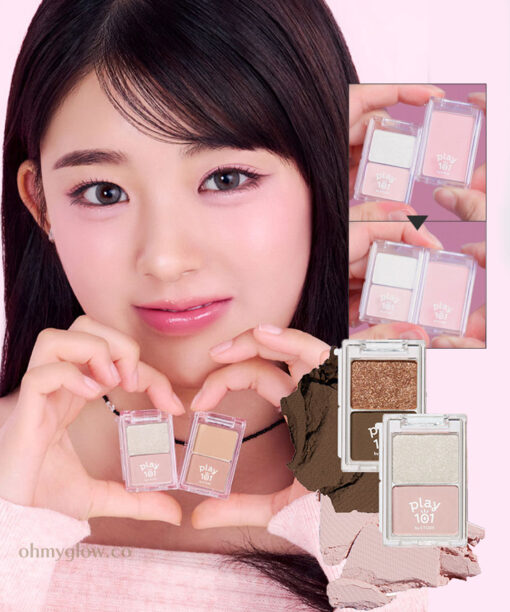 韓國平價彩妝 Play 101 by Etude Dual Eye Piece 拼圖雙色眼影盤(01-04) - 4色調選擇