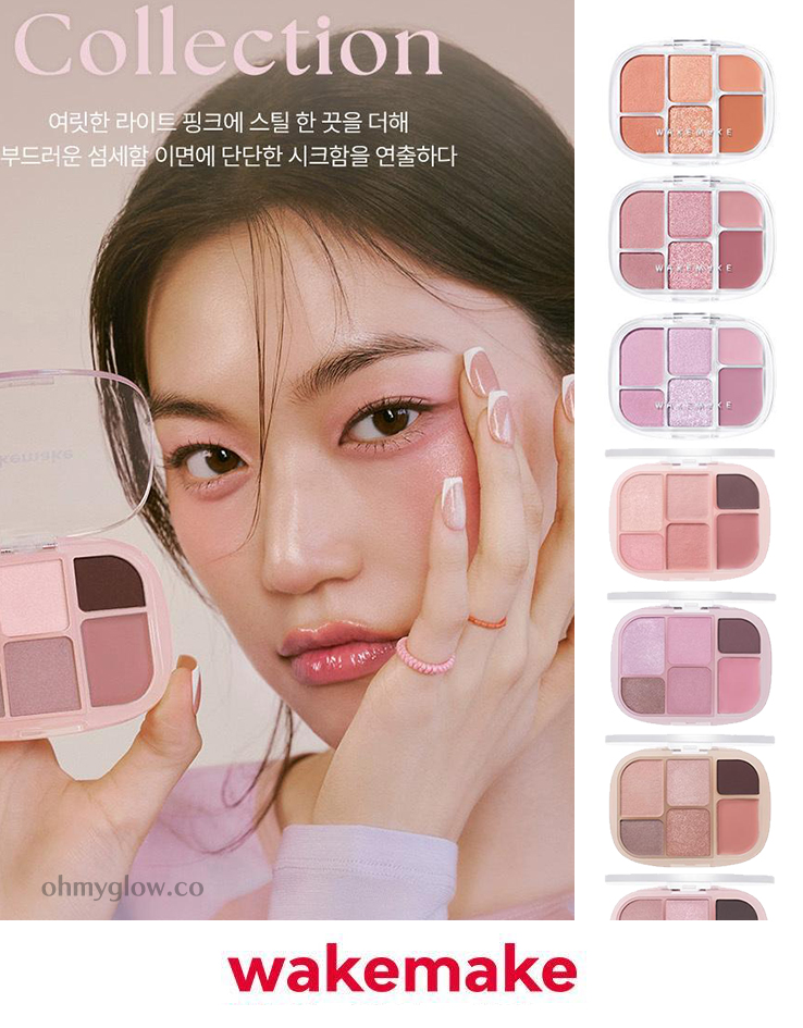 新色入09！GlowPick🏆 胭脂X眼影X高光 3 In 1! 韓國 WakeMake Soft Sheer Multi Palette 6色多用途綜合盤(#01-09) - 9色調選擇