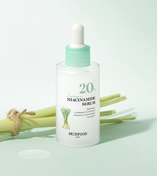 去皮雞蛋精華～高濃度維B3精華~ 韓國 Skinfood Lemongrass Niacinamide 20 Serum 🎋香茅酵母20%維B3提亮水潤控油精華 - 50ml