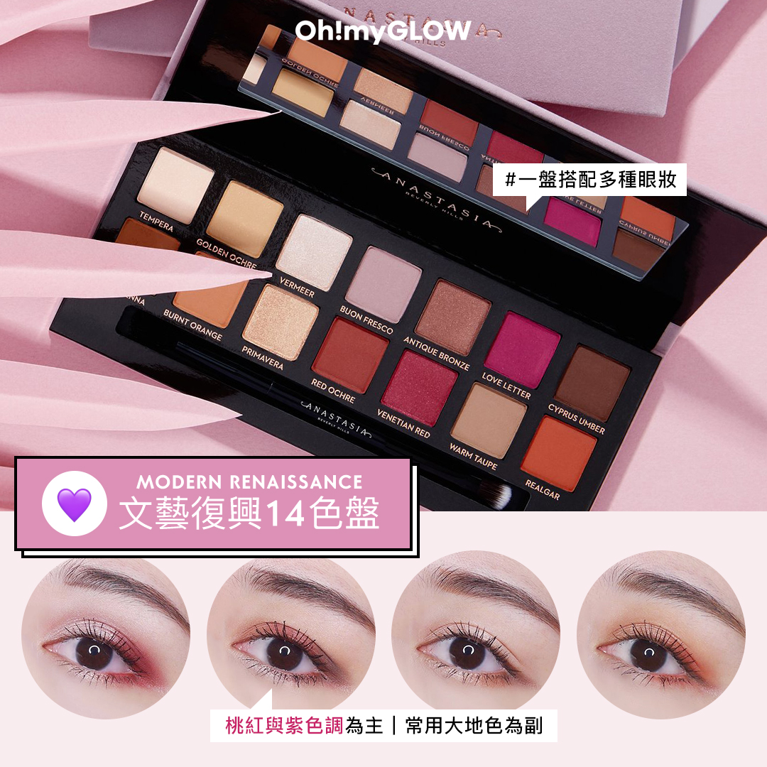 ABH明星眼影盤Modern Renaissance vs Soft Glam